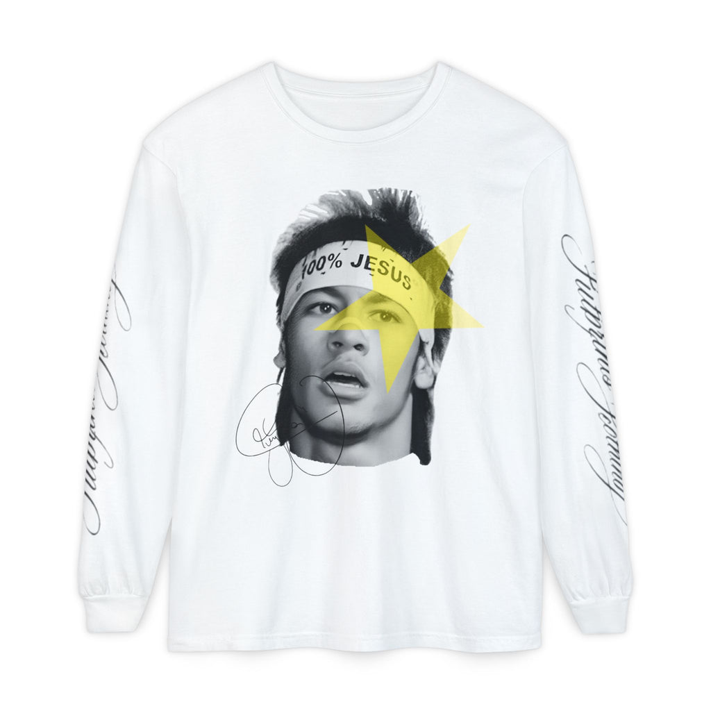 100% Jesus Neymar Signature Graphic Long Sleeve - Comes in Black & White Bases